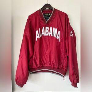 Vintage Alabama Crimson Tide Windbreaker Pullover Nylon Team Apparel Sz XL Read